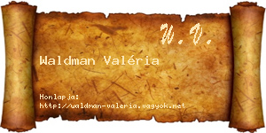 Waldman Valéria névjegykártya