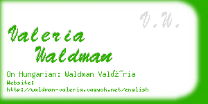 valeria waldman business card